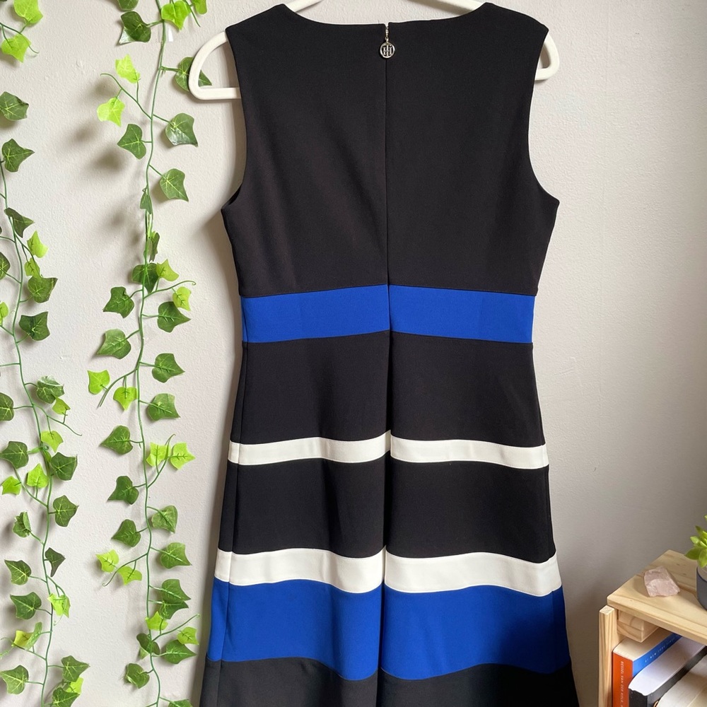 Brand new, never been worn black, white & blue Tommy Hilfiger sleeveless dress